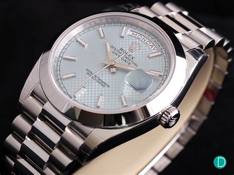 rolex day date 40 platinum for sale|rolex day date smooth bezel.